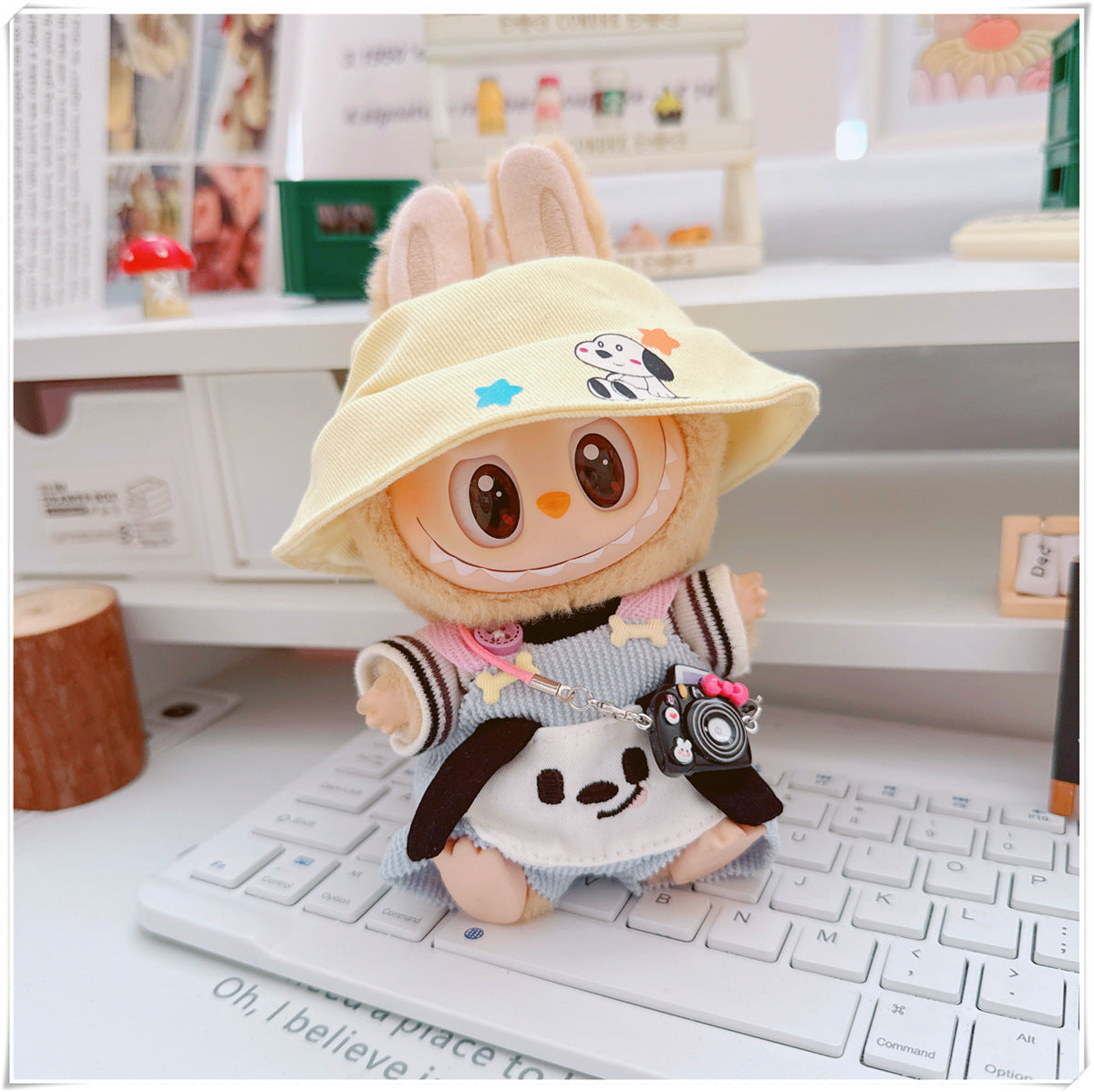 Labubu Doll Coat & Accessories for 10cm Vinyl Dolls - Trendy Outfits