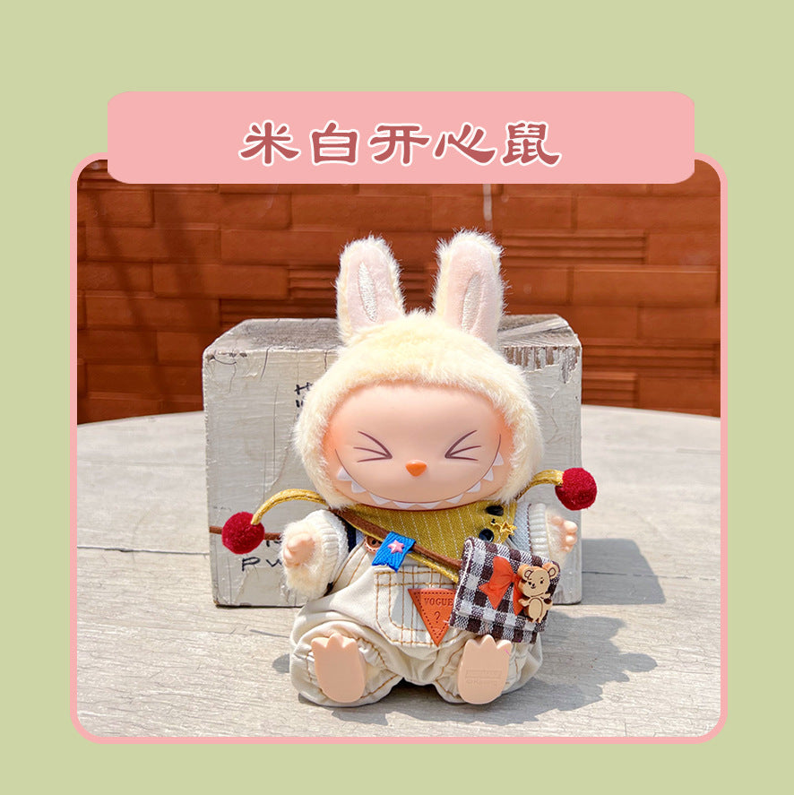 Labubu 15cm Sitting Doll Clothes - Macaron 2nd Gen Outfits