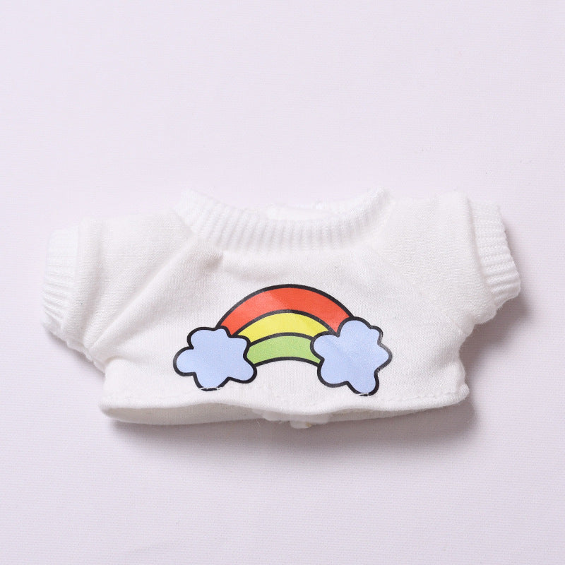 Labubu Doll Baby Clothes Outfit - White T-Shirt & Pants Suit Set