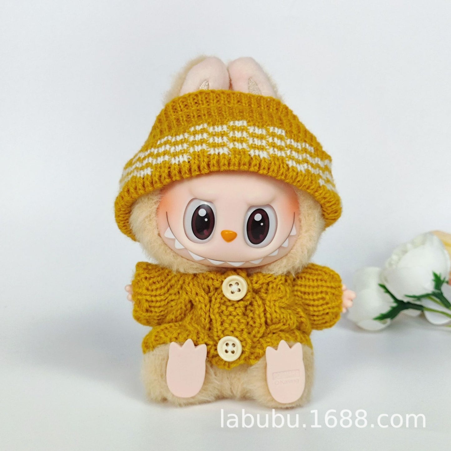 Labubu Doll Outfit - 17cm Sweater, Skirt & Bag Set for 1st-3rd Gen