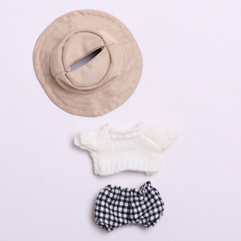 Labubu Doll White Sweater Outfit with Hat & Pants - Baby Clothes Style