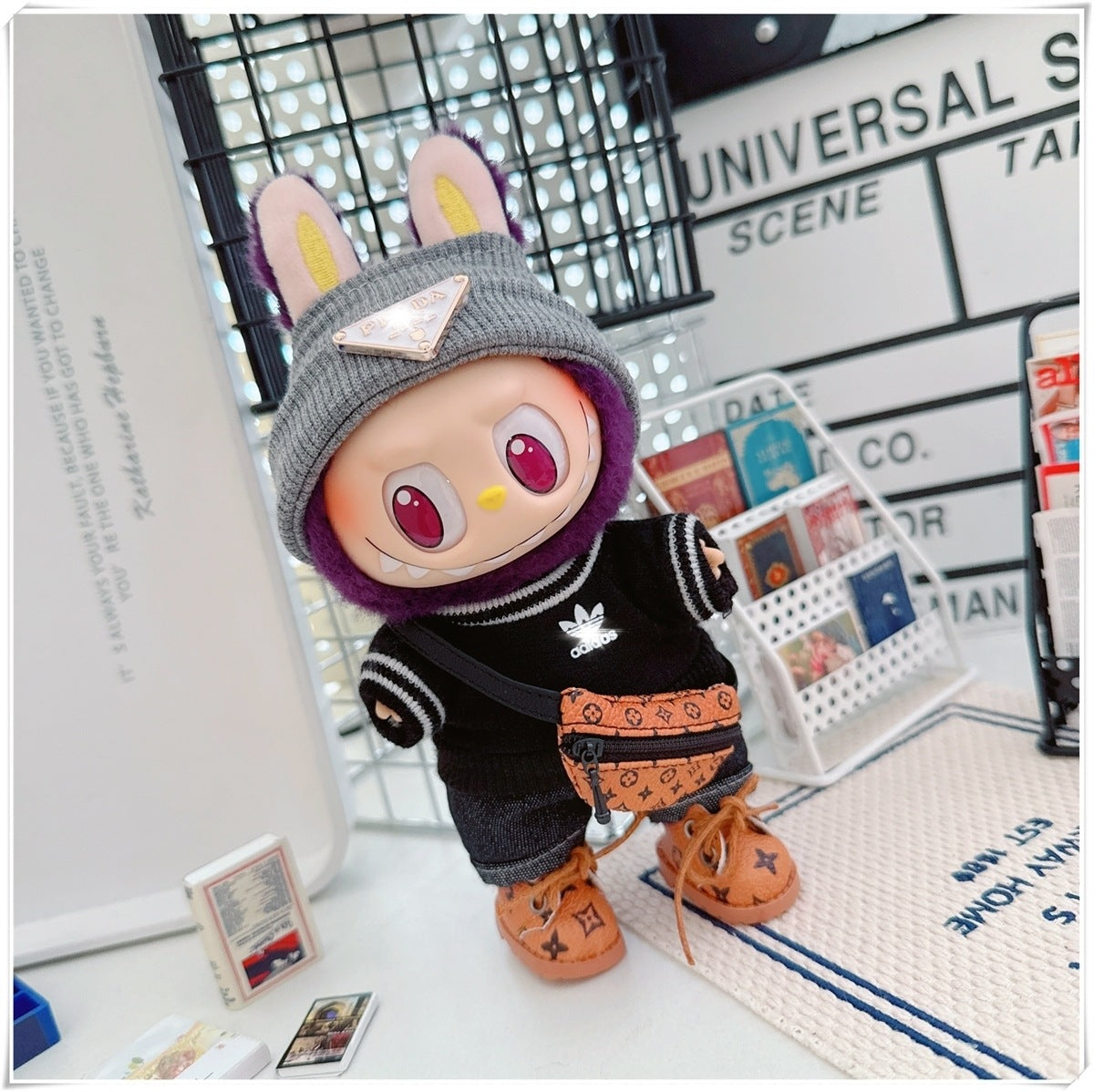 Labubu Doll Outfit - Cute Cotton Coat & Accessories for 10cm & 17cm Vinyl Dolls