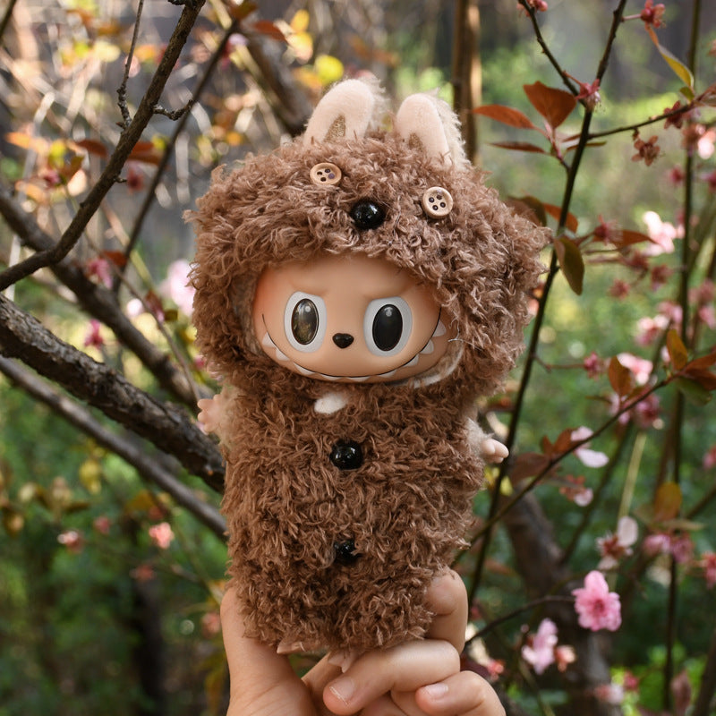 17cm Blind Box Rab Cloth Hand-in-Hand Frog Piglet Plush Christmas Suit labubu Pendant Snowman Doll Coat