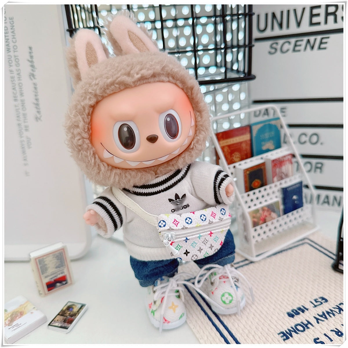 Labubu Doll Outfit - Cute Cotton Coat & Accessories for 10cm & 17cm Vinyl Dolls