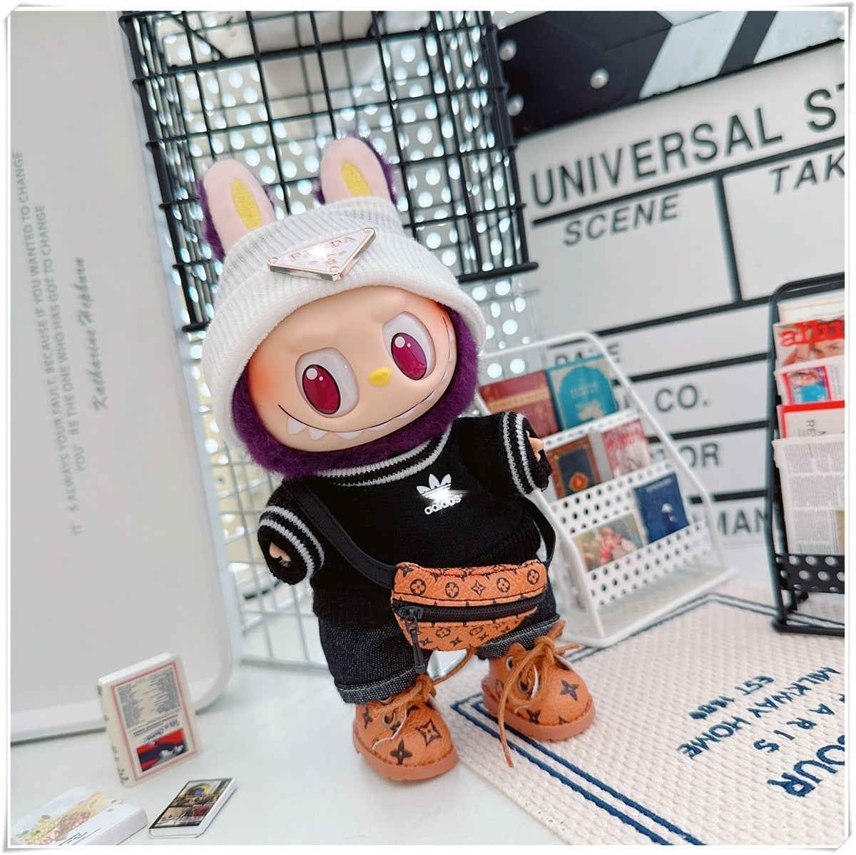 Labubu Doll Outfit - Cute Cotton Coat & Accessories for 10cm & 17cm Vinyl Dolls