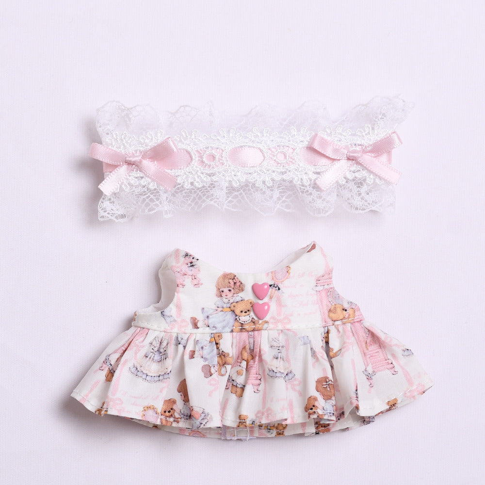 Labubu Doll Lolita Skirt Outfit for 1st & 2nd Gen Pendants - Blue & Pink