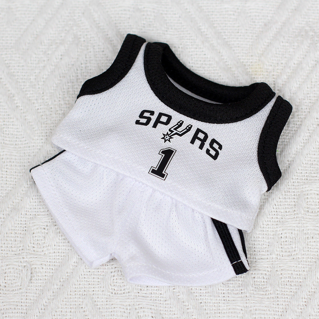 17cm Labubu Doll Clothes 15cm Cotton Doll Clothes Basketball Uniform Labubu Macaron Doll Clothes Jersey