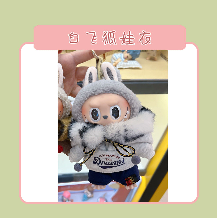 Labubu Doll Clothes for 17cm Vinyl Doll - Cute Outfits