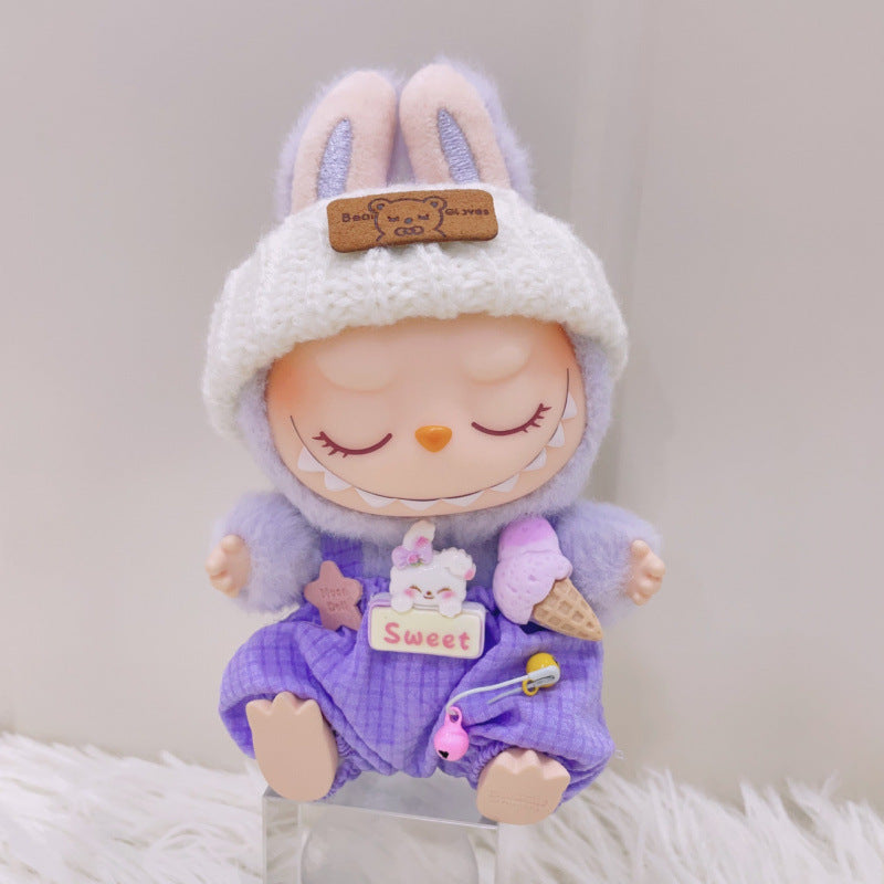 Labubu Doll Summer Ice Cream Overalls Outfit