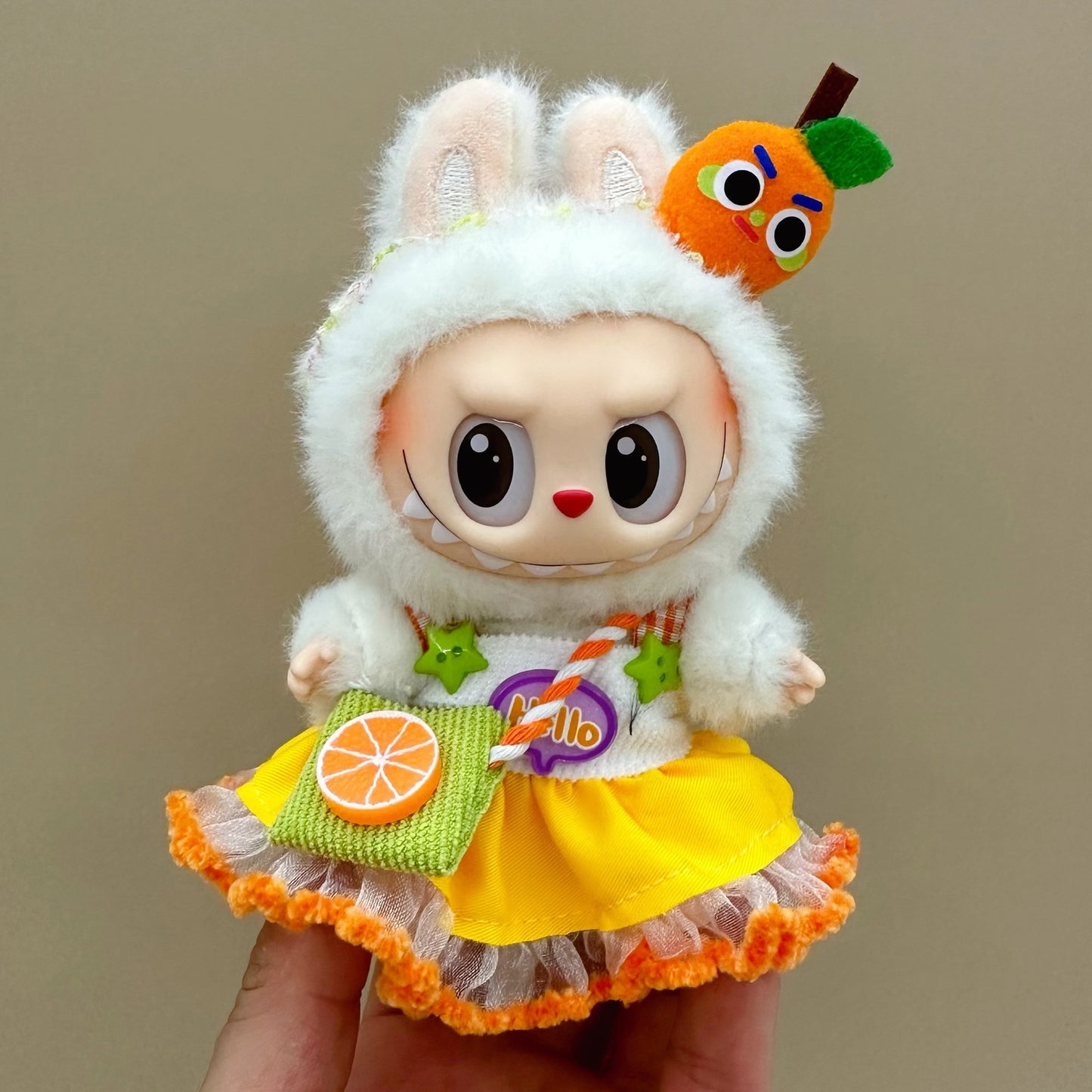labubu doll clothes 17cm pull cloth clothes blind box doll skirt suit cute dress toy cross-border wholesale