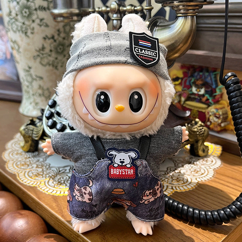 17cm Labubu Doll Baby Clothes Outfit - Casual Suit for Labubu Dolls