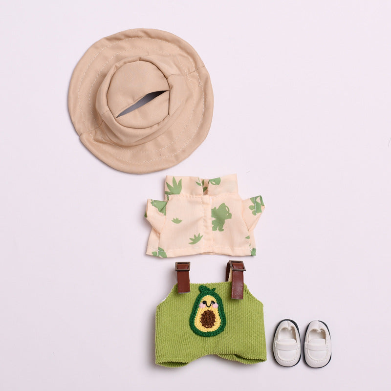 Labubu Doll Cute Overalls Two-Piece Set with Optional Shoes & Hat