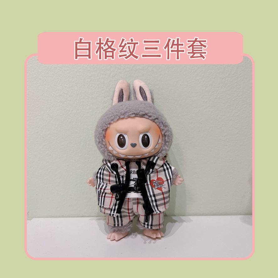 17cm Labubu Doll Clothes & Accessories - Macaron Style