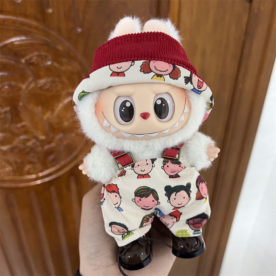 17cm Labubu Pendant Wearing Baby Clothes high quality Labubu Blind Box Pendant Doll Clothes Decorative suit