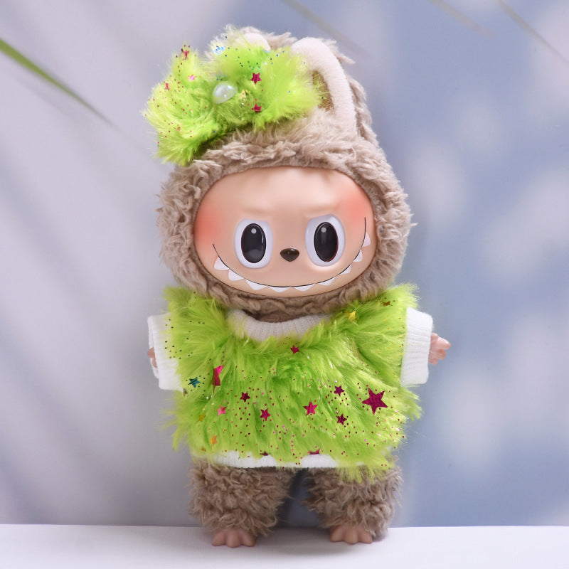 Labubu Doll Star Furry T-Shirt Outfit for 1st & 2nd Gen Pendants