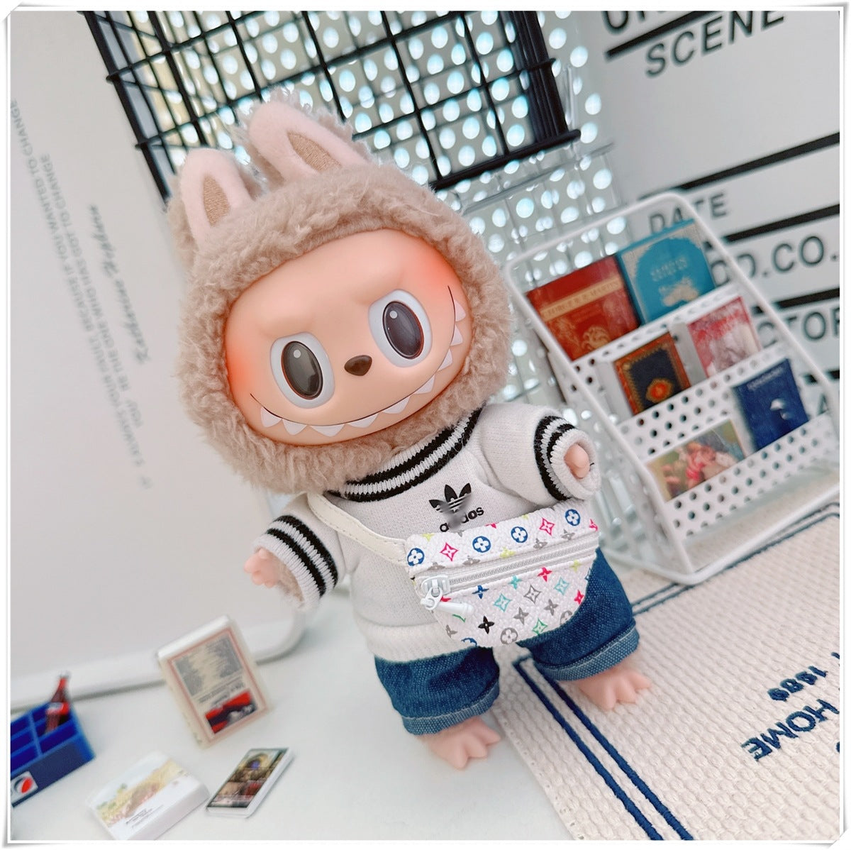 Labubu Doll Outfit - Cute Cotton Coat & Accessories for 10cm & 17cm Vinyl Dolls