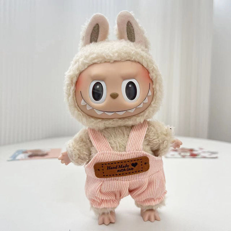 Labubu 17cm Zipper Shirt & Cute Outfits for Vinyl Doll