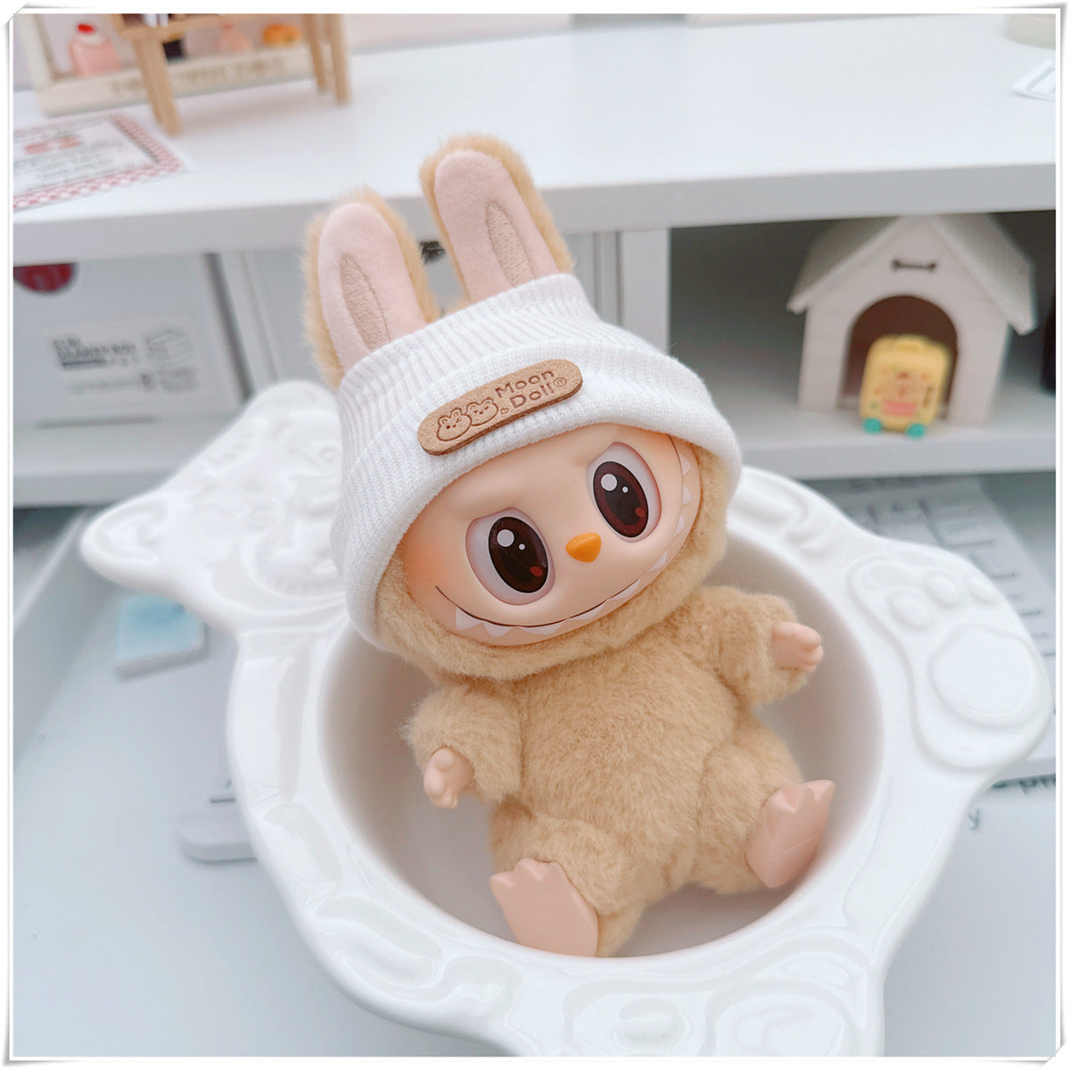 Labubu Doll Outfit - Cute Strappy Pants & Overalls for 10cm & 17cm Dolls