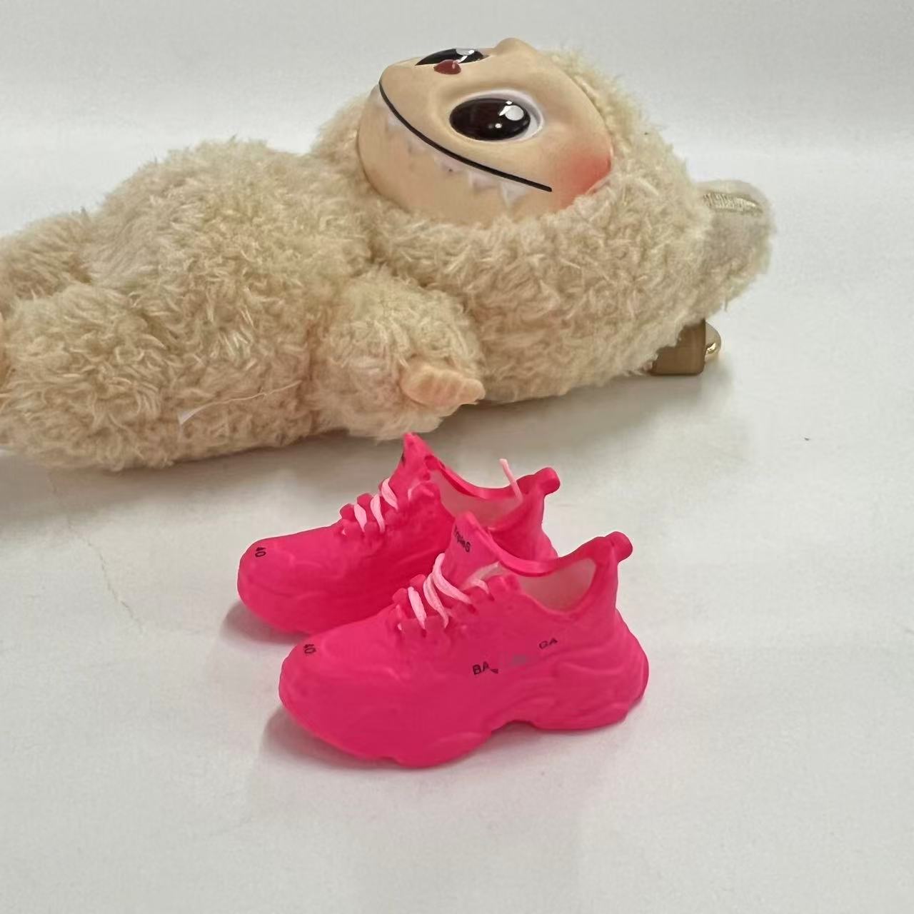 Labubu Plush Doll Clothes 17cm Plush Vinyl Doll Bag Hanging Replacement Shoe Model Pendant Blind Box