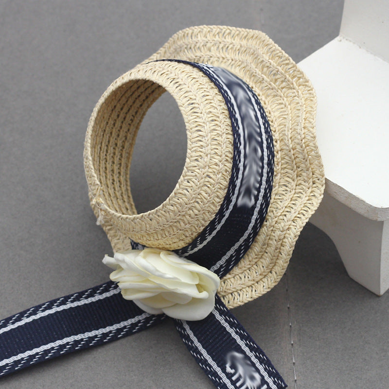 Labubu Doll Straw Hat - Woven Top Accessory for 17cm Pendant Dolls