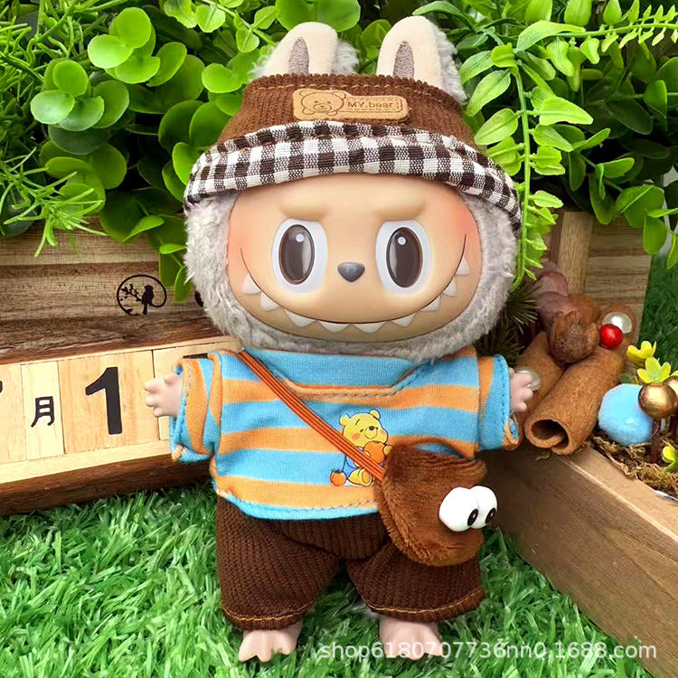 Suitable for Labubu Doll Clothes, Plush Vinyl Sitting Party First, Second and Third Generation Replacement Skirt Suit