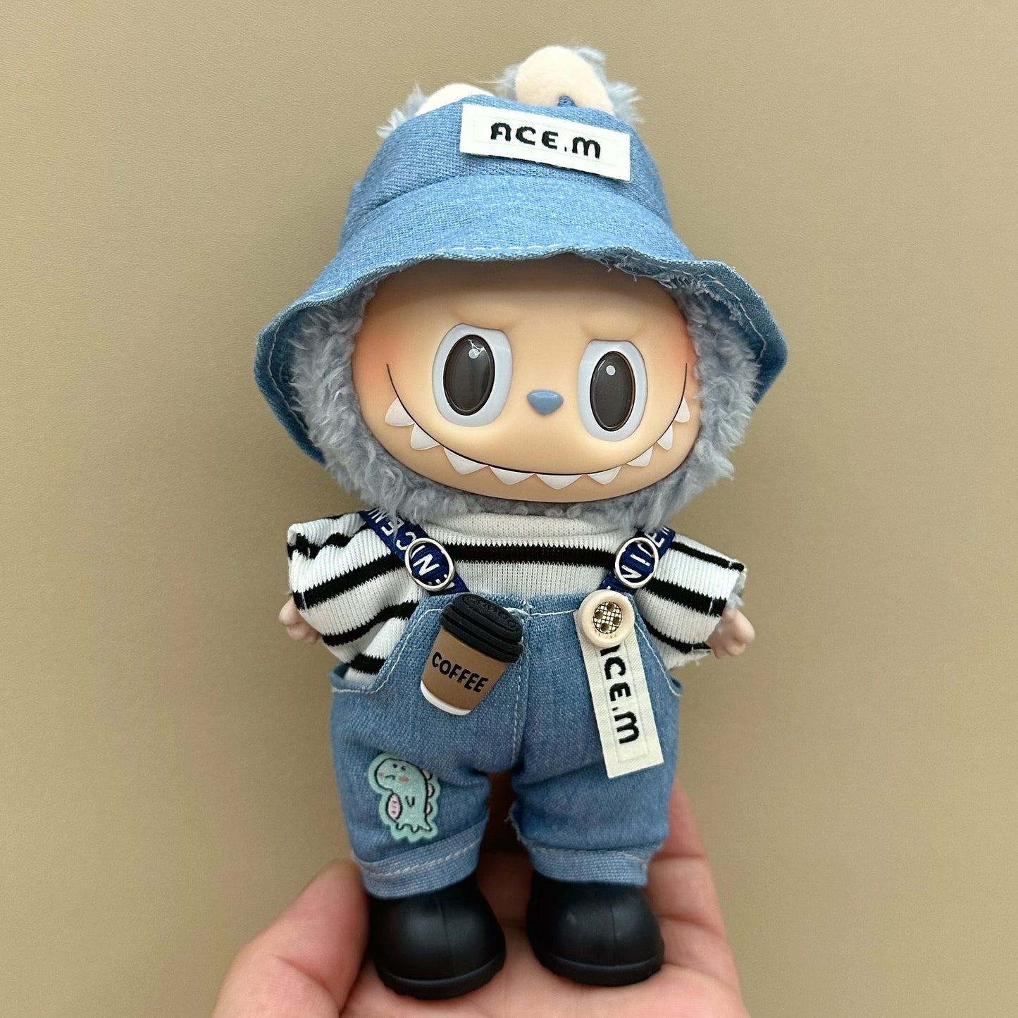 labubu doll clothes 17cm pull cloth clothes blind box doll skirt suit cute dress toy cross-border wholesale