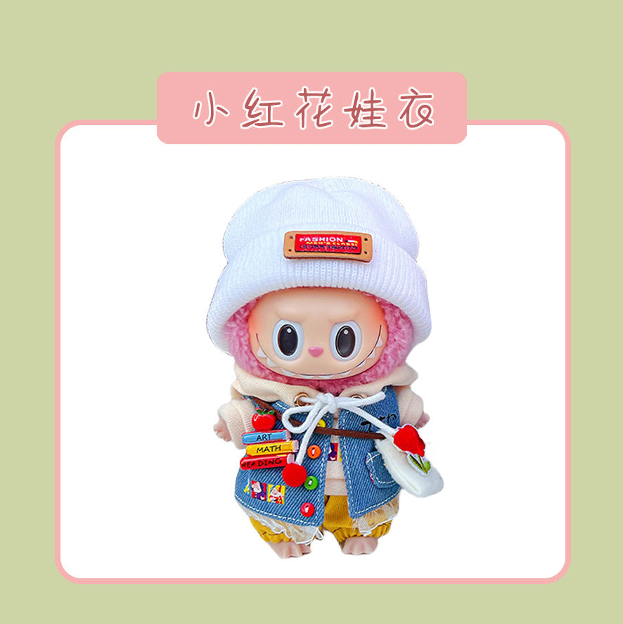 Labubu Doll Clothes for 17cm Vinyl Doll - Cute Outfits