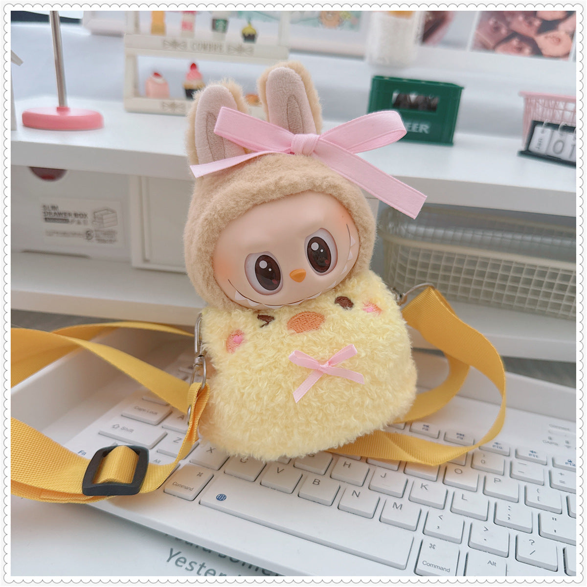 Labubu Doll Outfit - 17cm Cartoon Style Shoulder Bag for Labubu Vinyl Doll