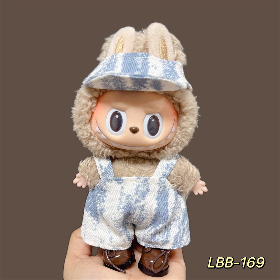 17cm Labubu Pendant Wearing Baby Clothes high quality Labubu Blind Box Pendant Doll Clothes Decorative suit
