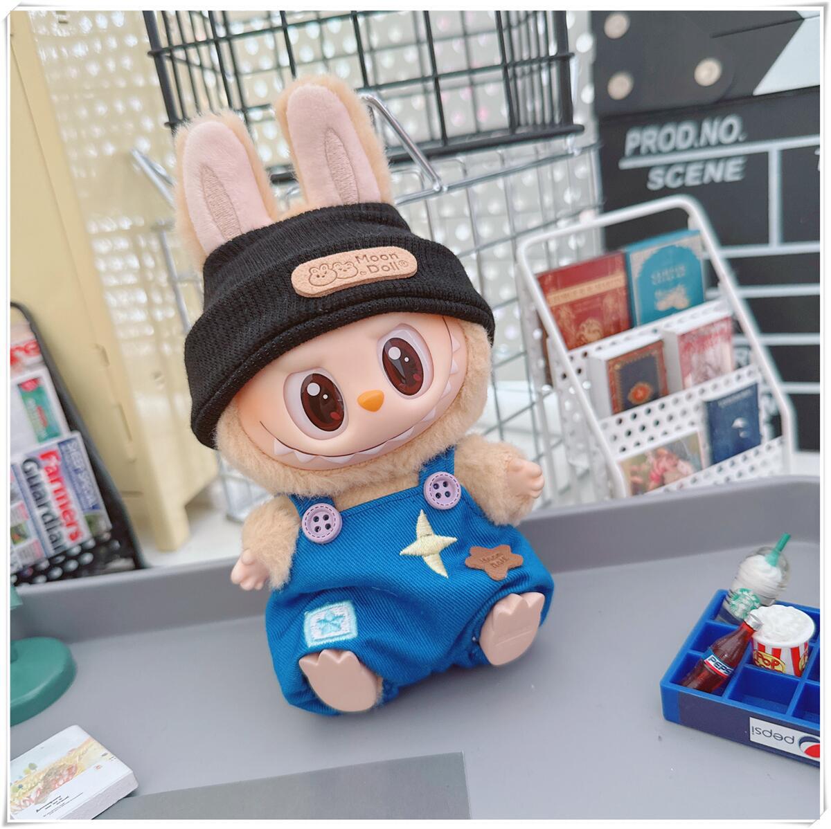 Labubu Doll Outfit - Cute Strappy Pants & Overalls for 10cm & 17cm Dolls
