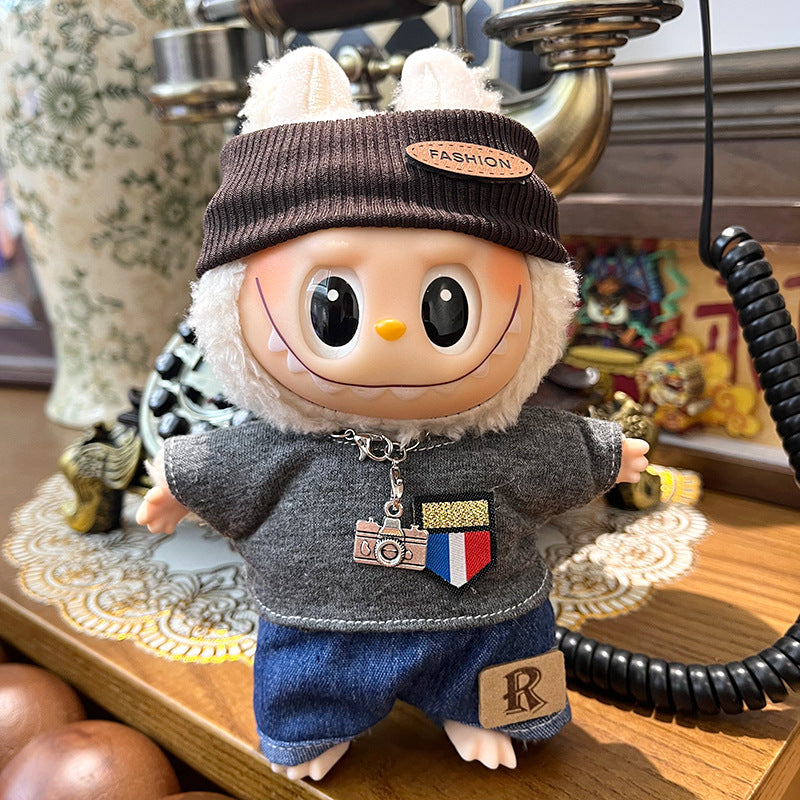17cm Labubu Doll Baby Clothes Outfit - Casual Suit for Labubu Dolls