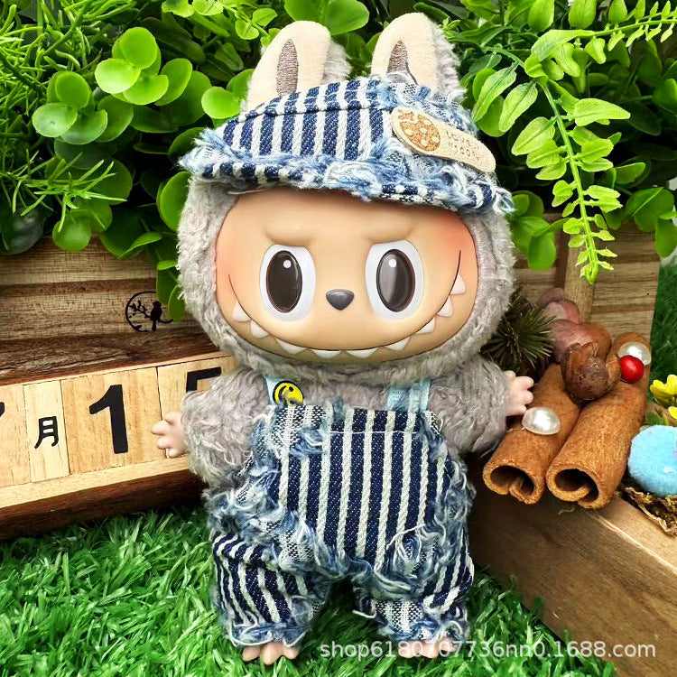 Suitable for Labubu Doll Clothes, Plush Vinyl Sitting Party First, Second and Third Generation Replacement Skirt Suit
