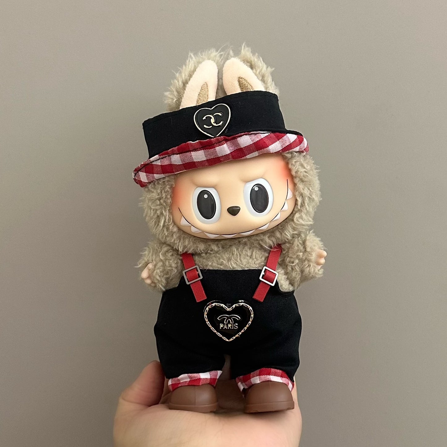 Labubu Iabubu Doll Clothes 17cm Pendant Sitting Party One or Two Generation Plush Doll suit Clothes