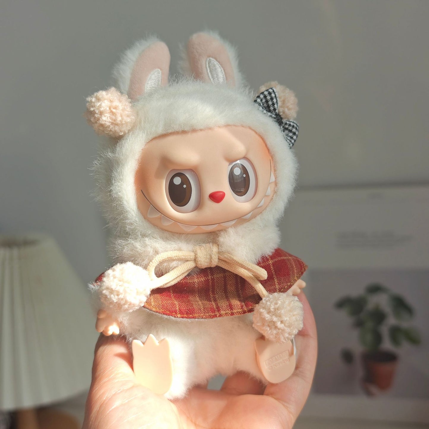 Labubu Doll Shawl & Scarf Set for 15-17cm Pendant Dolls