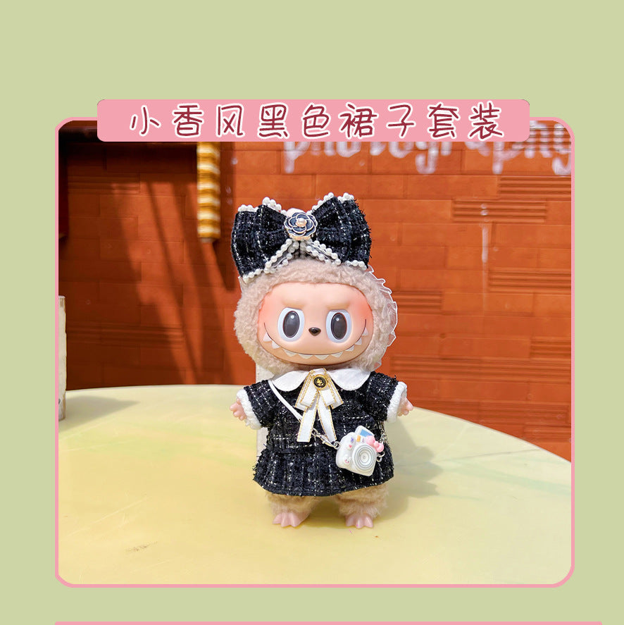 17cm Labubu Doll Clothes & Accessories - Macaron Style