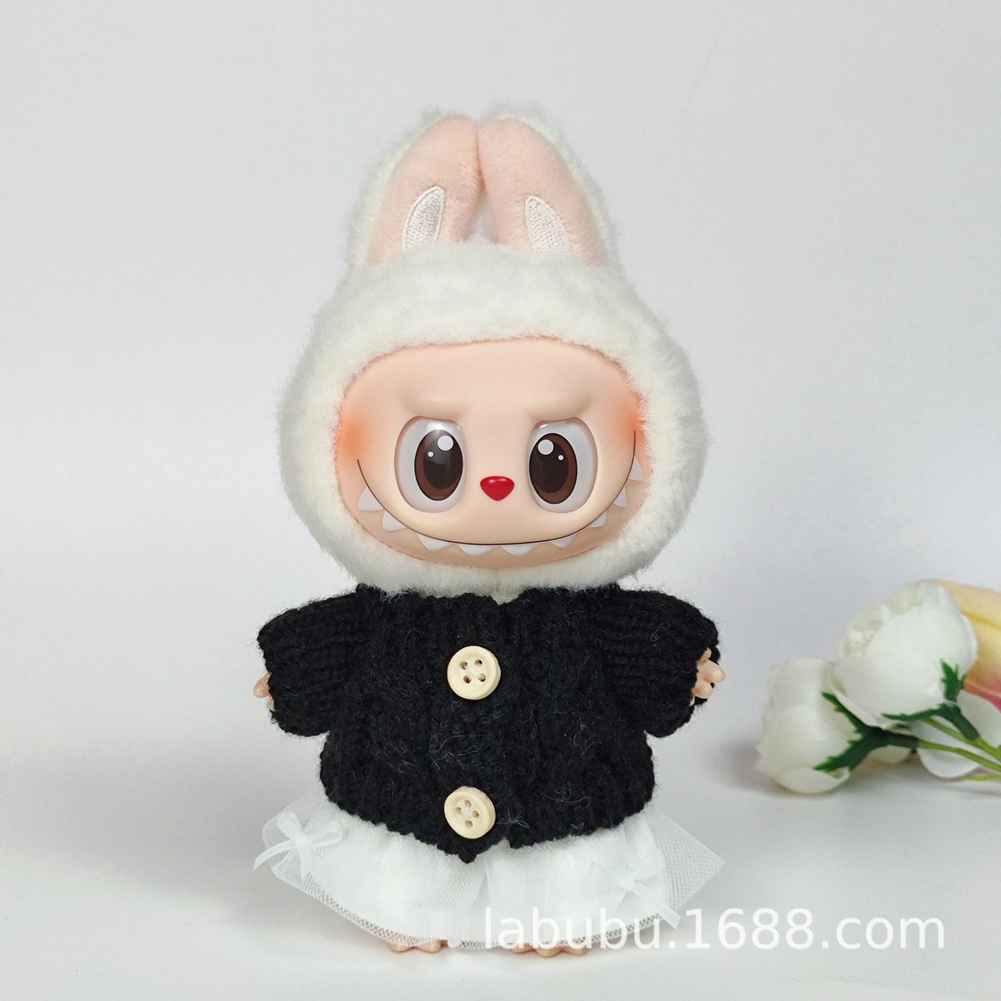 Labubu Doll Outfit - 17cm Sweater, Skirt & Bag Set for 1st-3rd Gen