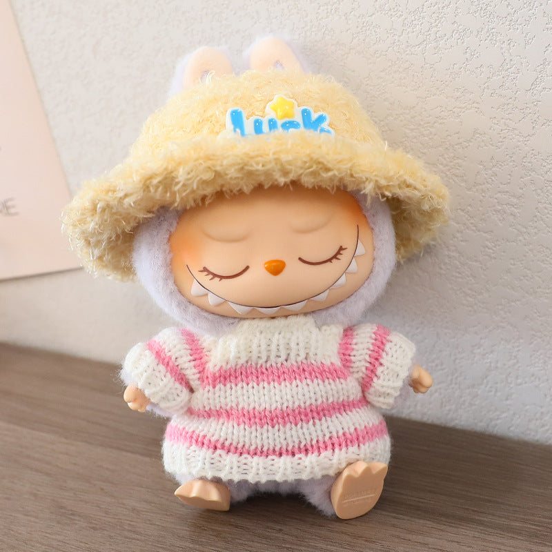 clothes only/in stock generation two generation blind box labubu cloth pendant clothes accessories autumn and winter wool sweater