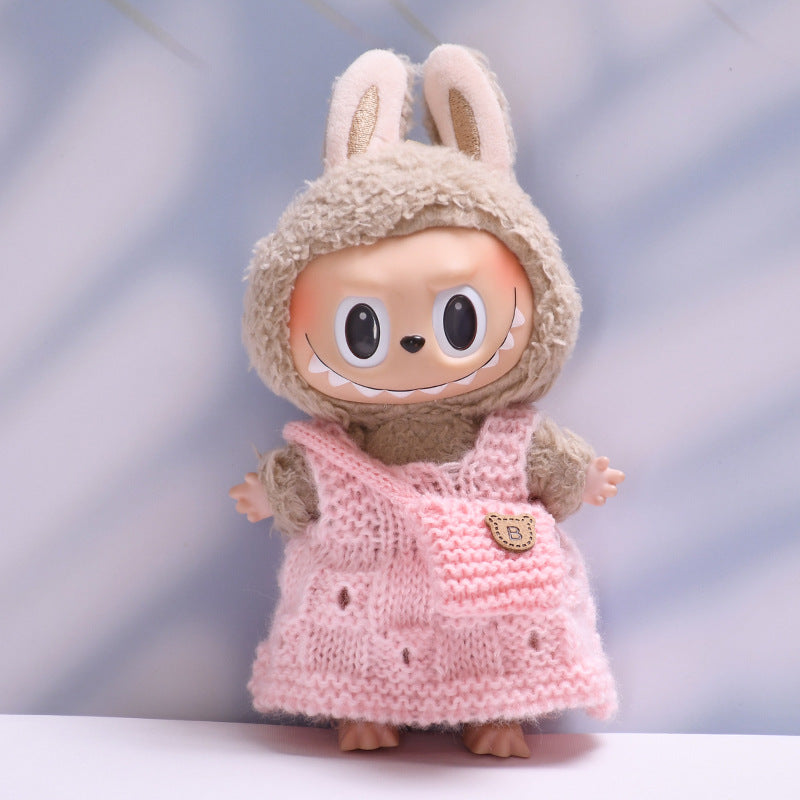 Labubu 2nd Gen Pendant Doll Wool Skirt & Bag Outfit - Baby Clothes Style
