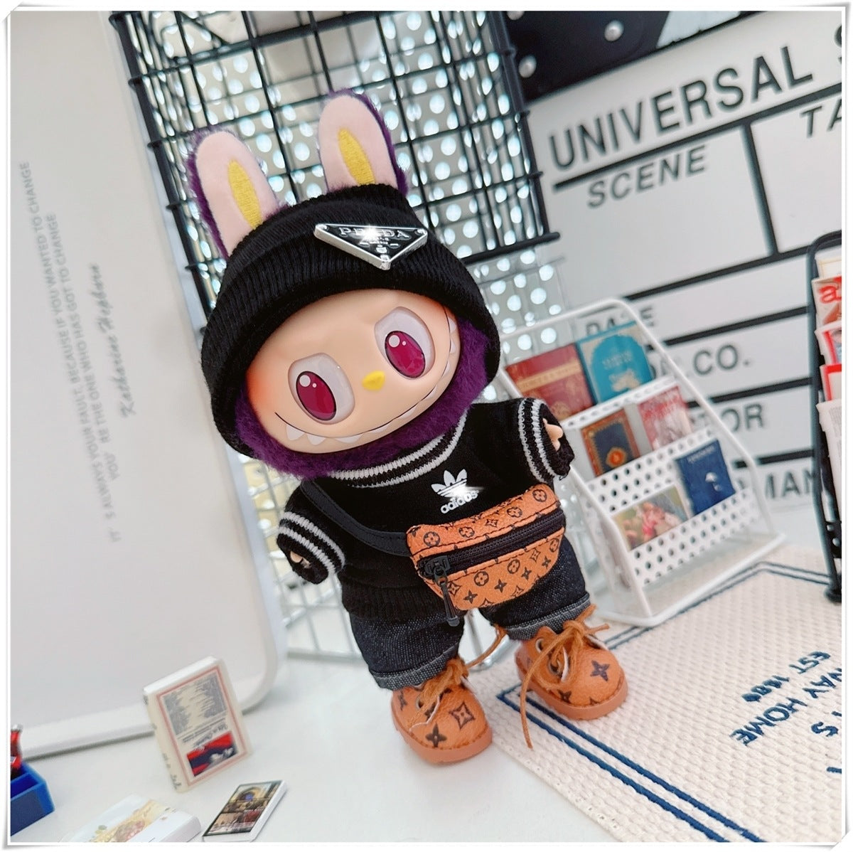 Labubu Doll Outfit - Cute Cotton Coat & Accessories for 10cm & 17cm Vinyl Dolls