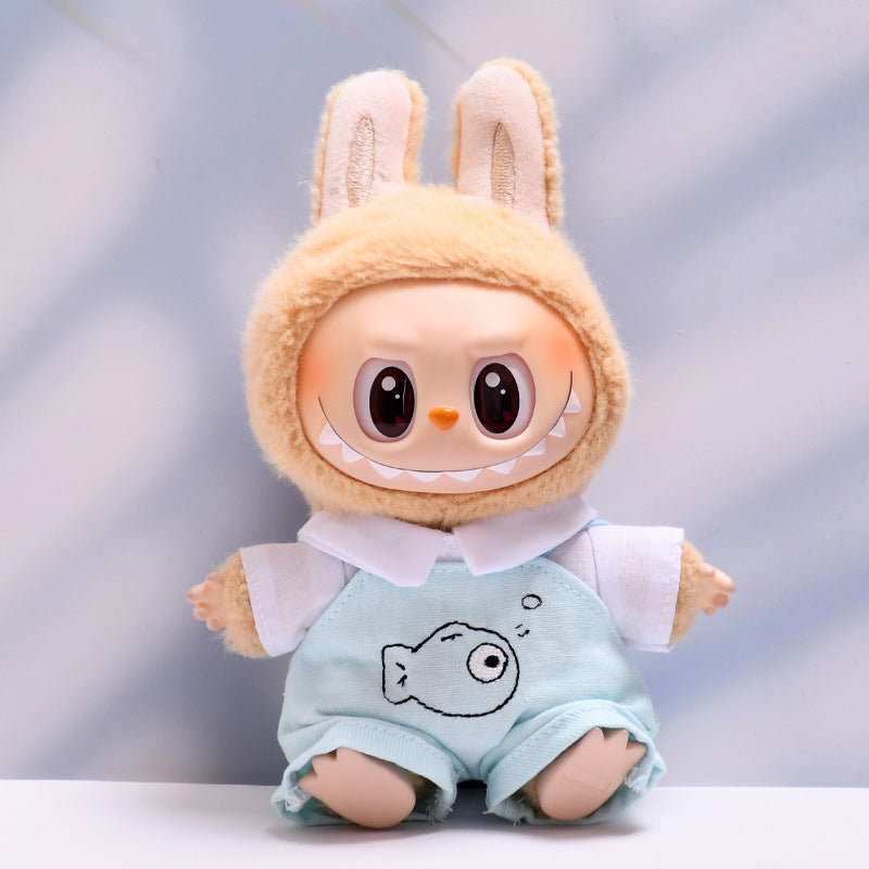 Labubu Doll Outfit - Cute Overalls & Shirt Suit for Pendant Dolls