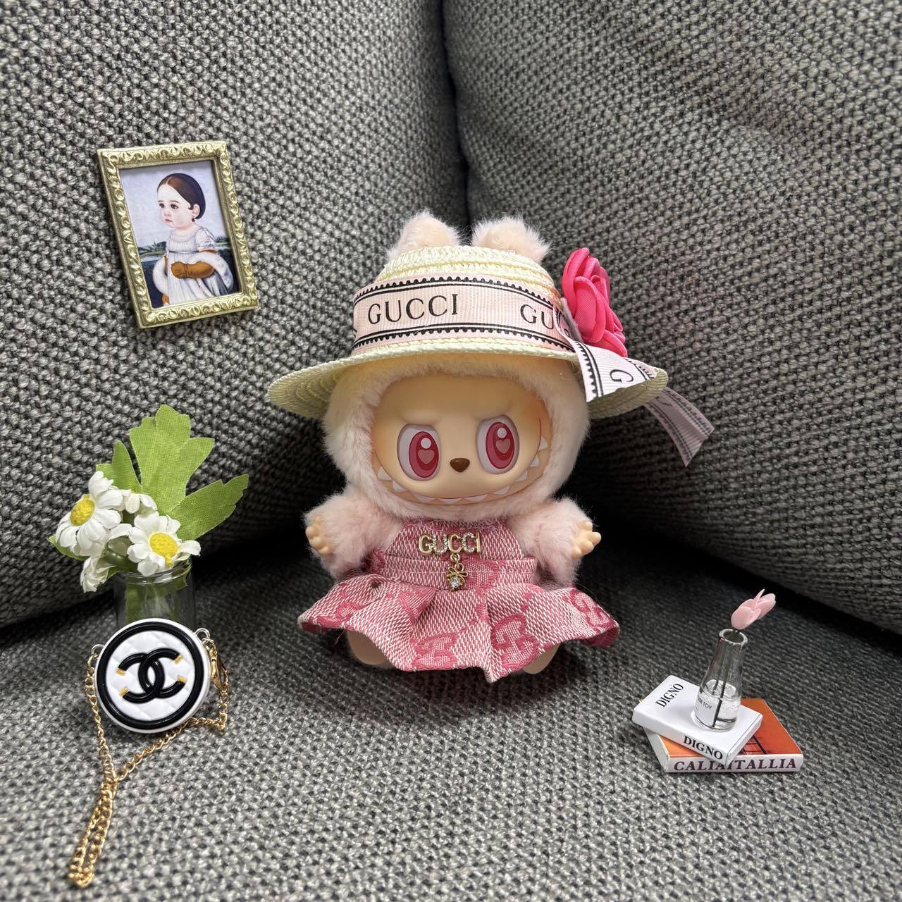 Labubu Doll Macaron Style Outfit for 17cm Vinyl Doll - Baby Clothes Set