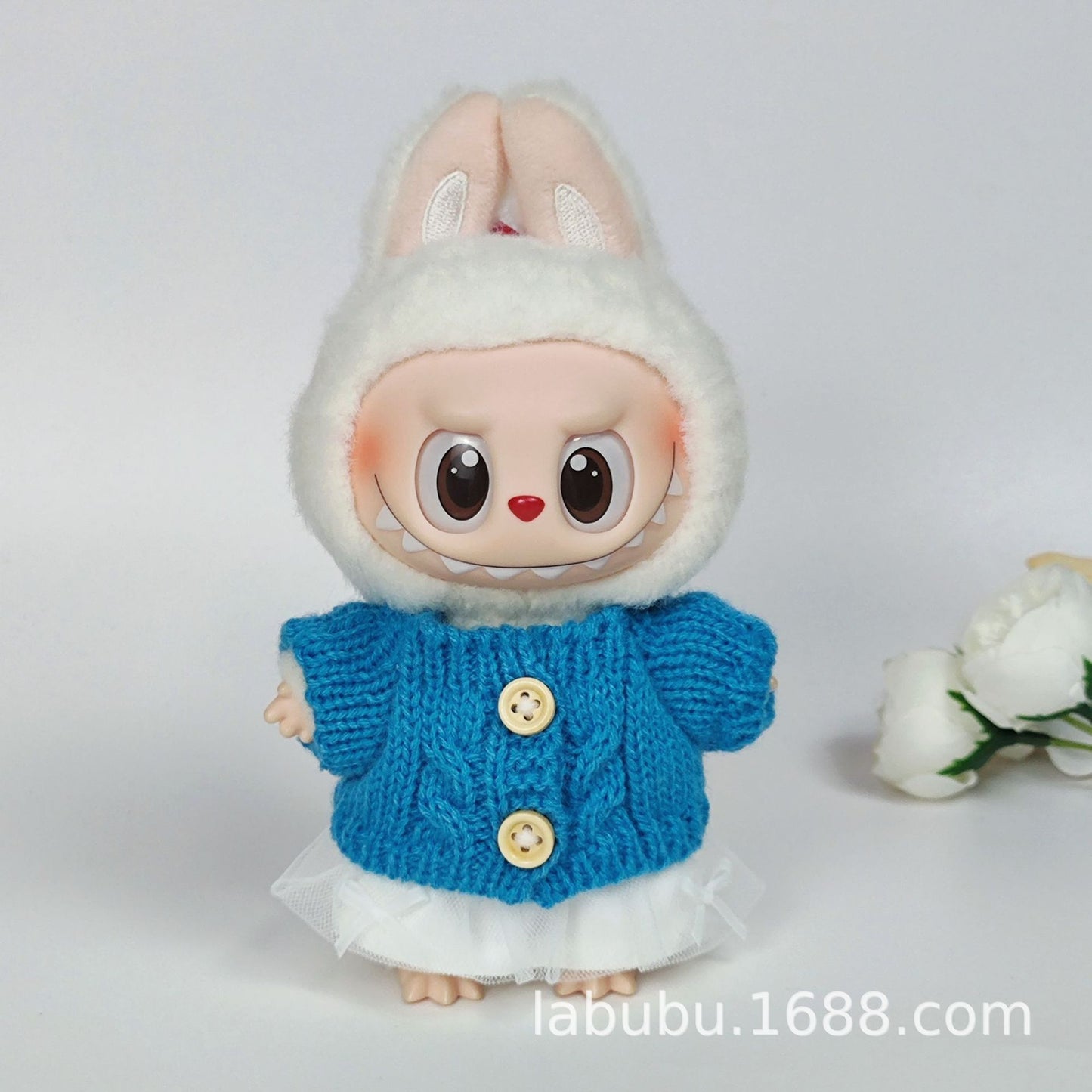 Labubu Doll Outfit - 17cm Sweater, Skirt & Bag Set for 1st-3rd Gen