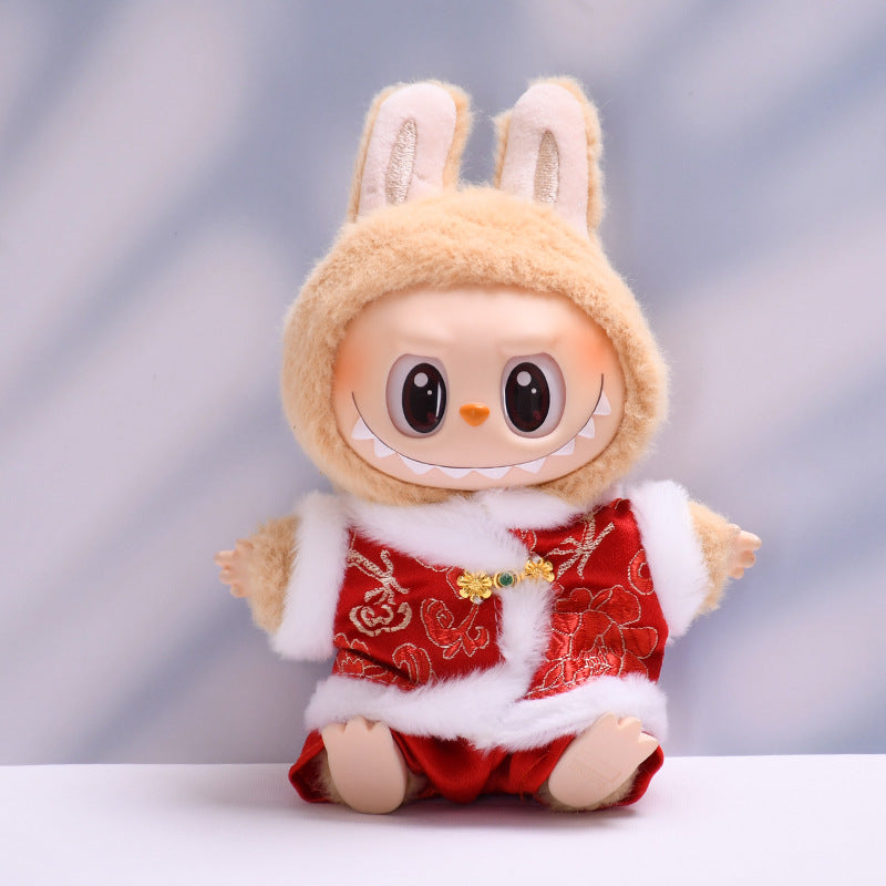Labubu Doll Cheongsam Outfit - New Year Tang Suit for Pendant Doll