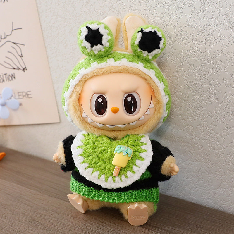 clothes only/in stock generation two generation blind box labubu cloth pendant clothes accessories autumn and winter wool sweater