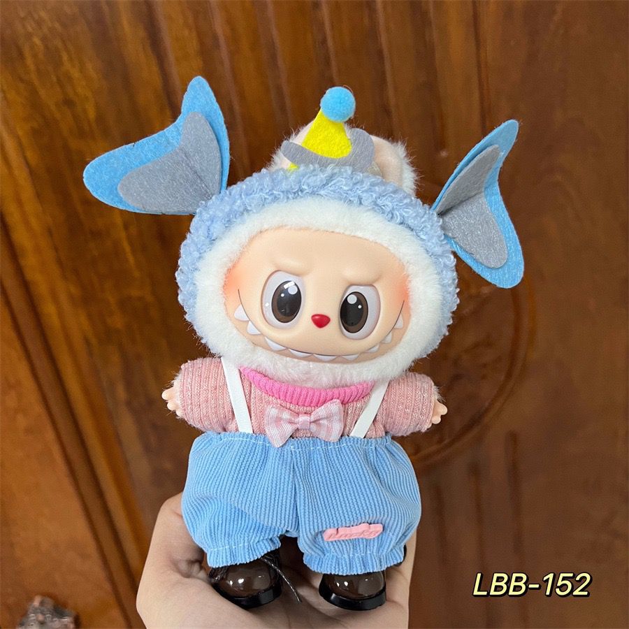 17cm Labubu Pendant Wearing Baby Clothes high quality Labubu Blind Box Pendant Doll Clothes Decorative suit