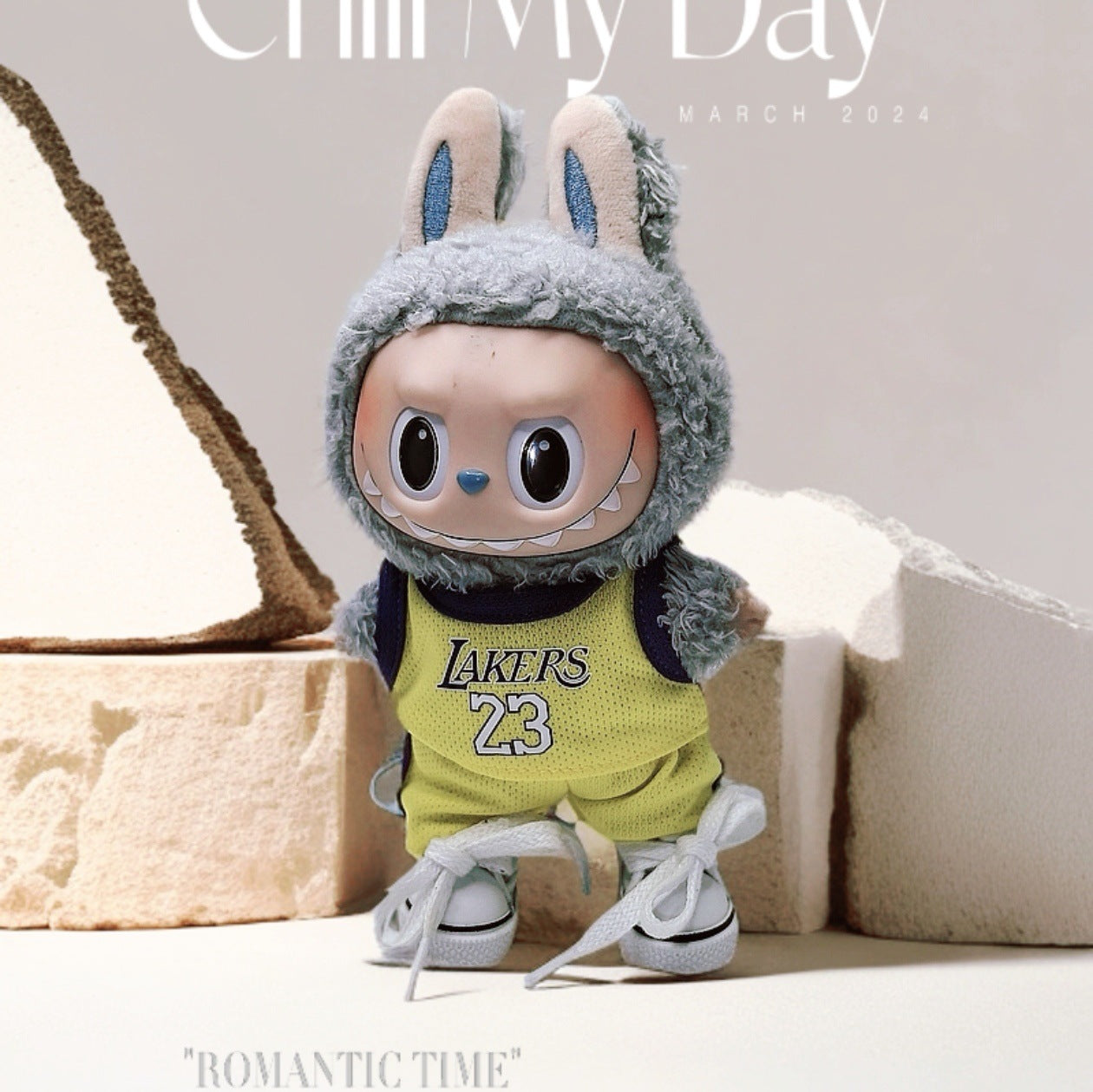 Labubu Baby Clothes Outfit for 17cm Doll - NBA Style