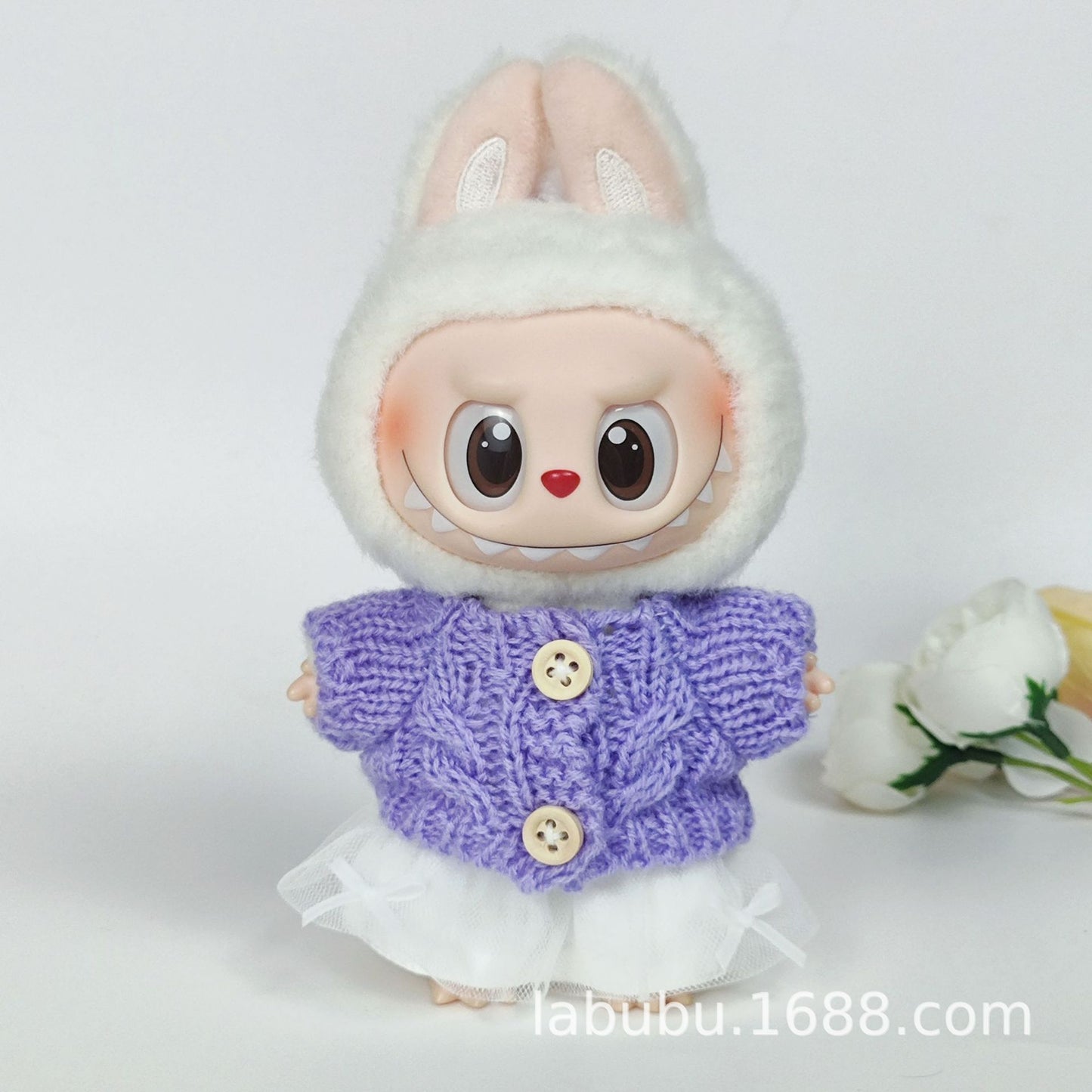Labubu Doll Outfit - 17cm Sweater, Skirt & Bag Set for 1st-3rd Gen