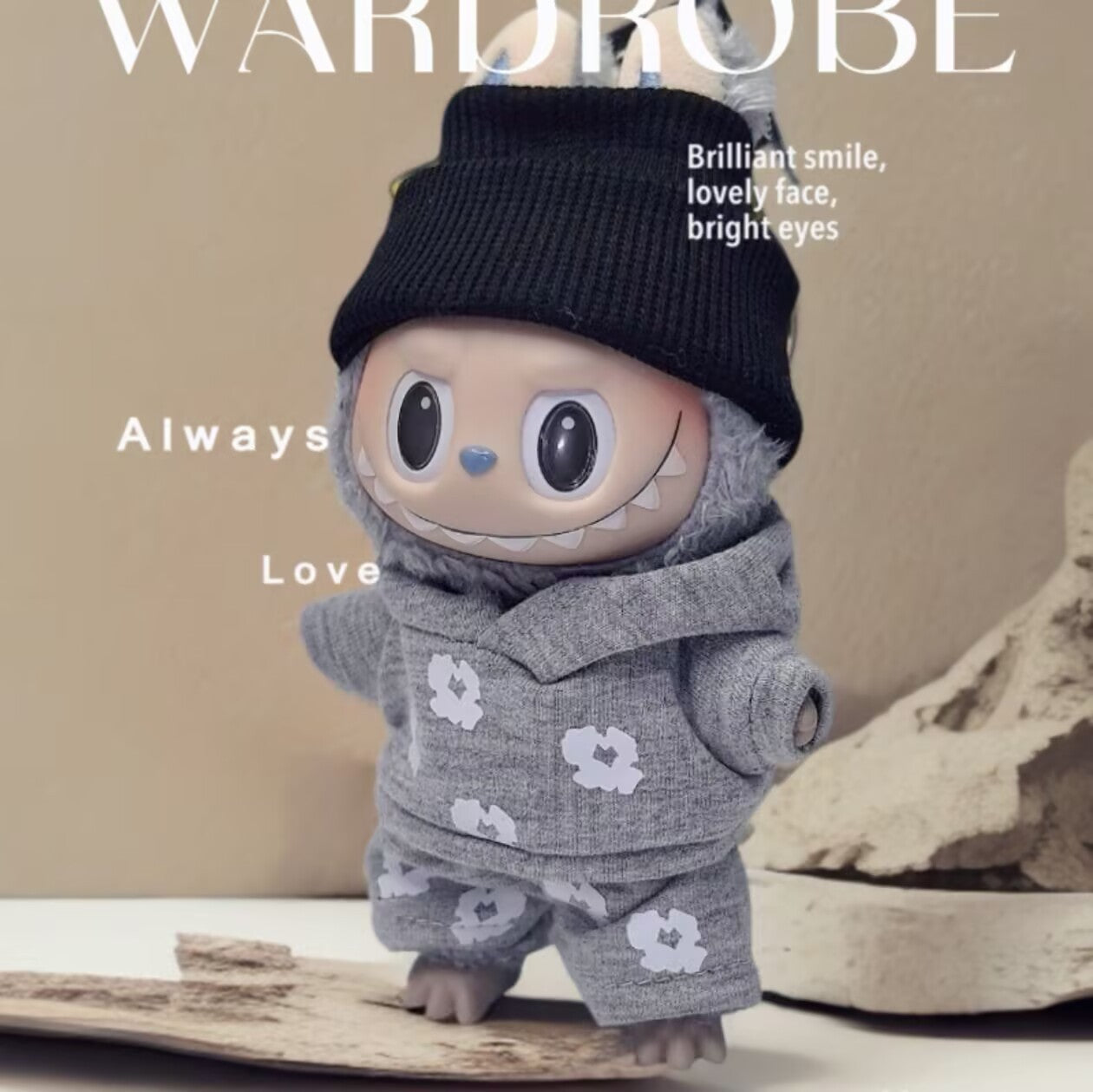 Labubu Doll Clothes - 17cm ALO Logo Outfit Set for Vinyl Dolls