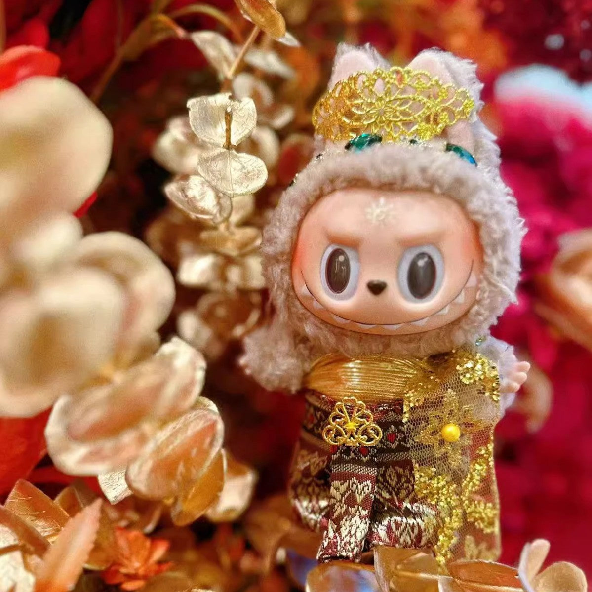 Labubu Thai Dress for 17cm Vinyl Doll - Macaron Style