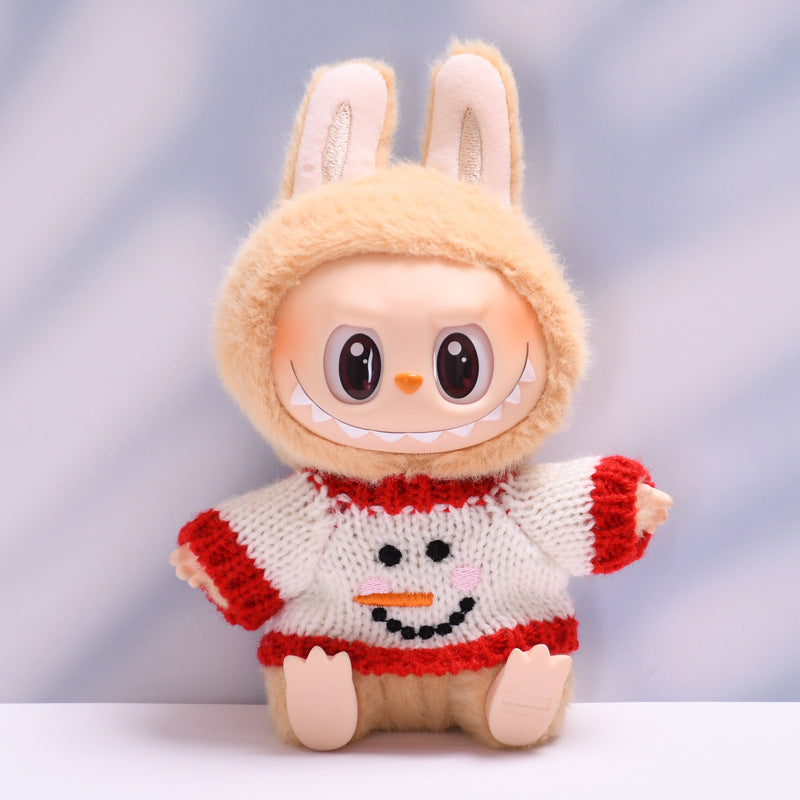 Labubu Christmas Sweater & Hat Set for 2nd Gen Pendant Doll